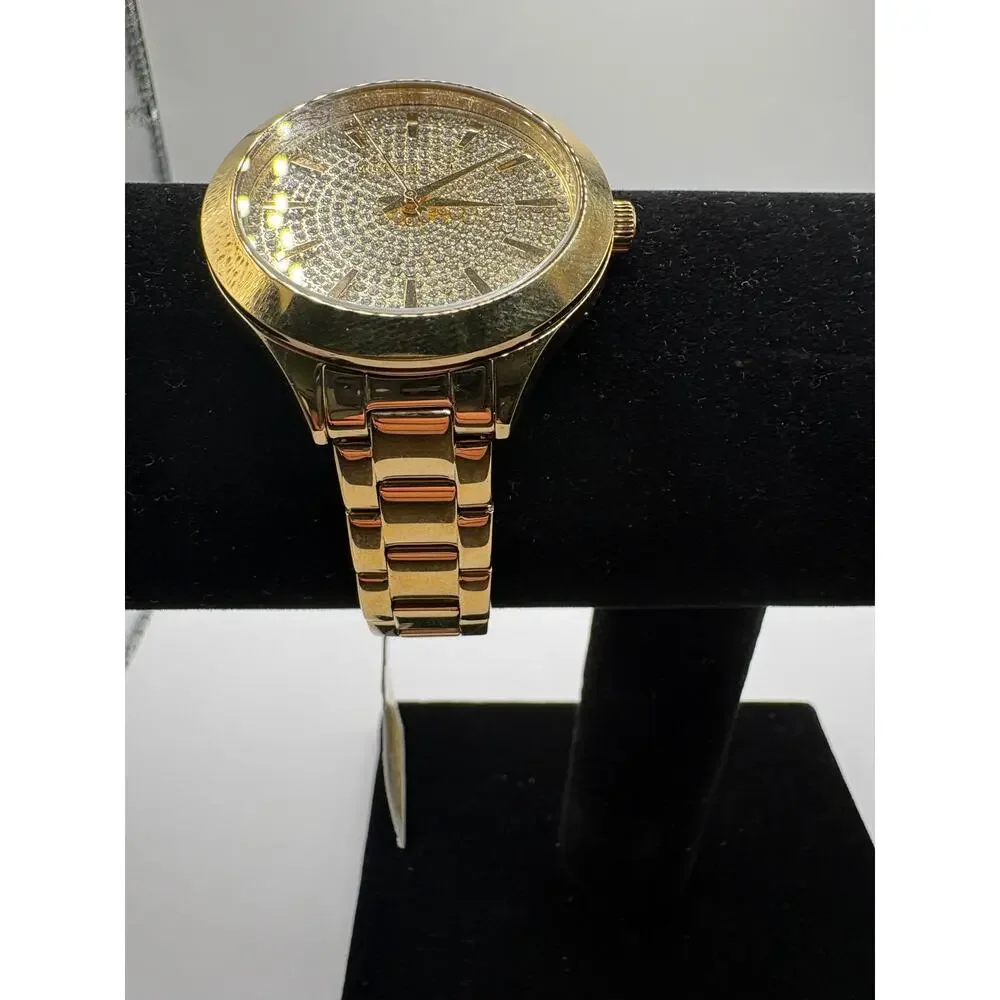 Michael Kors Gold Tone Pave Crystal Watch & Bracelet Set Women's Macy's
